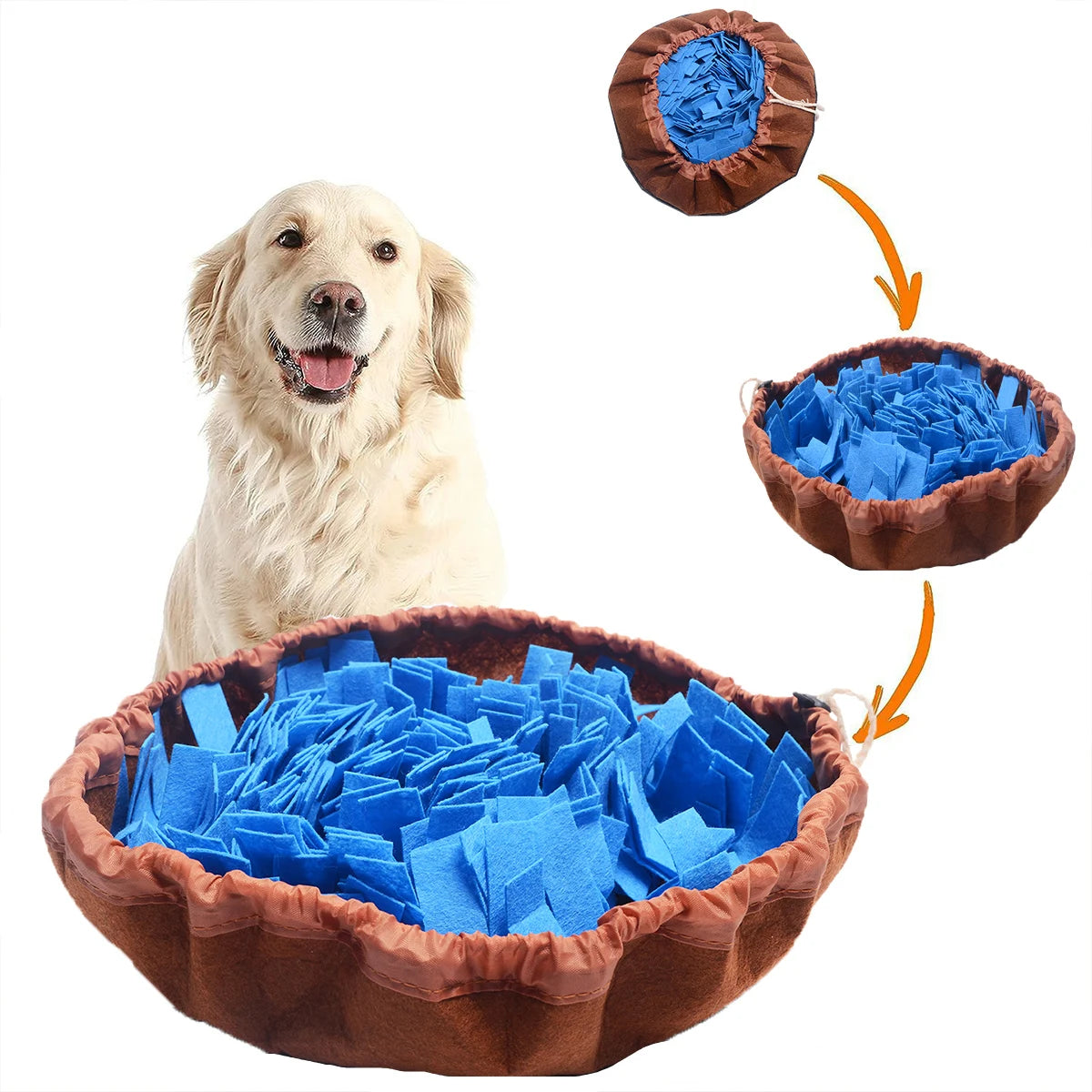 Foldable felt dog slow feeding mat