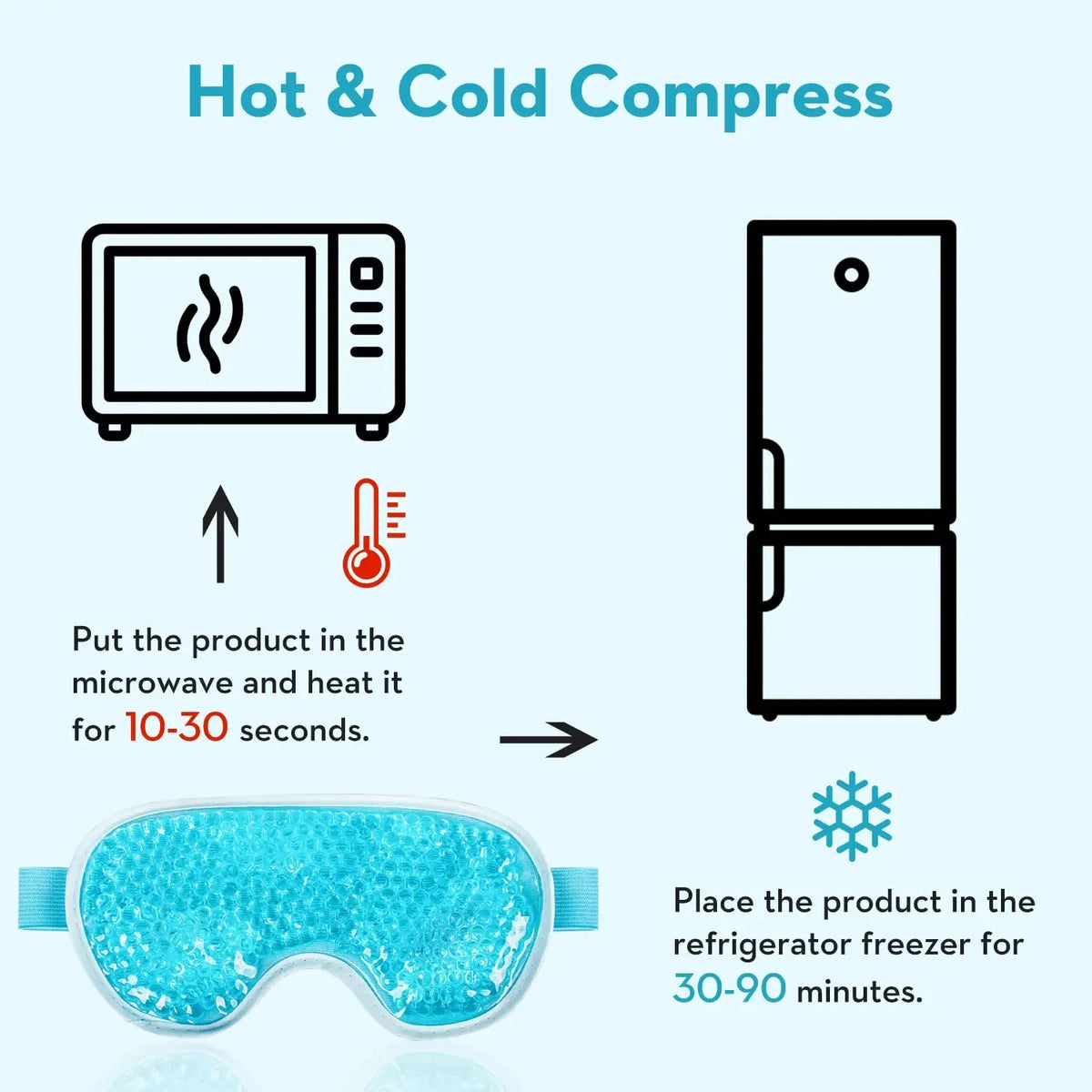 Reusable gel bead eye mask hot and cold - image 5