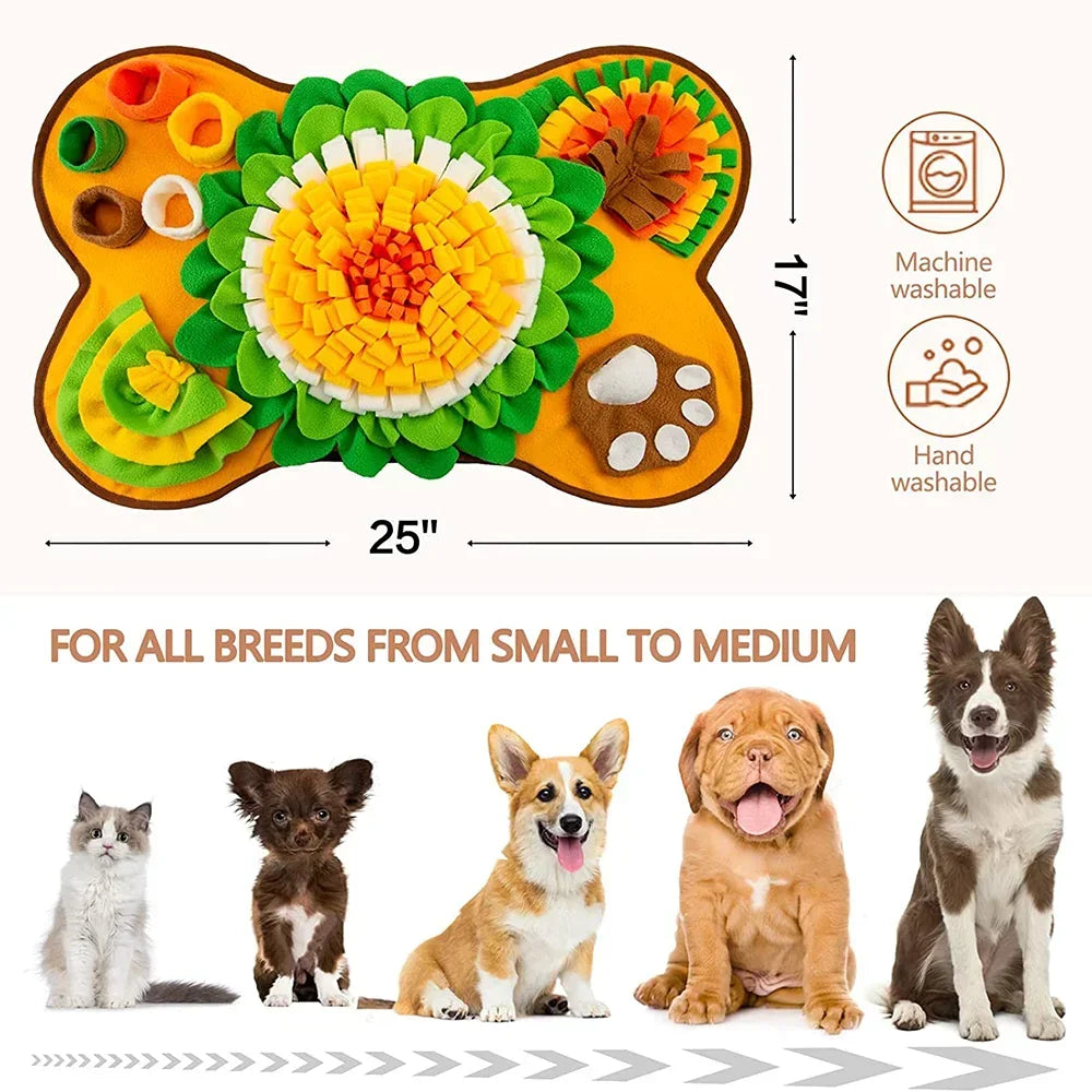 Interactive large sniff mat for dogs