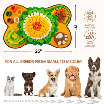Interactive large sniff mat for dogs