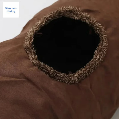 Foldable suede cat tunnel color options