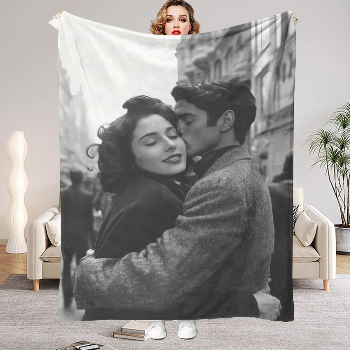 Custom photo flannel blanket
