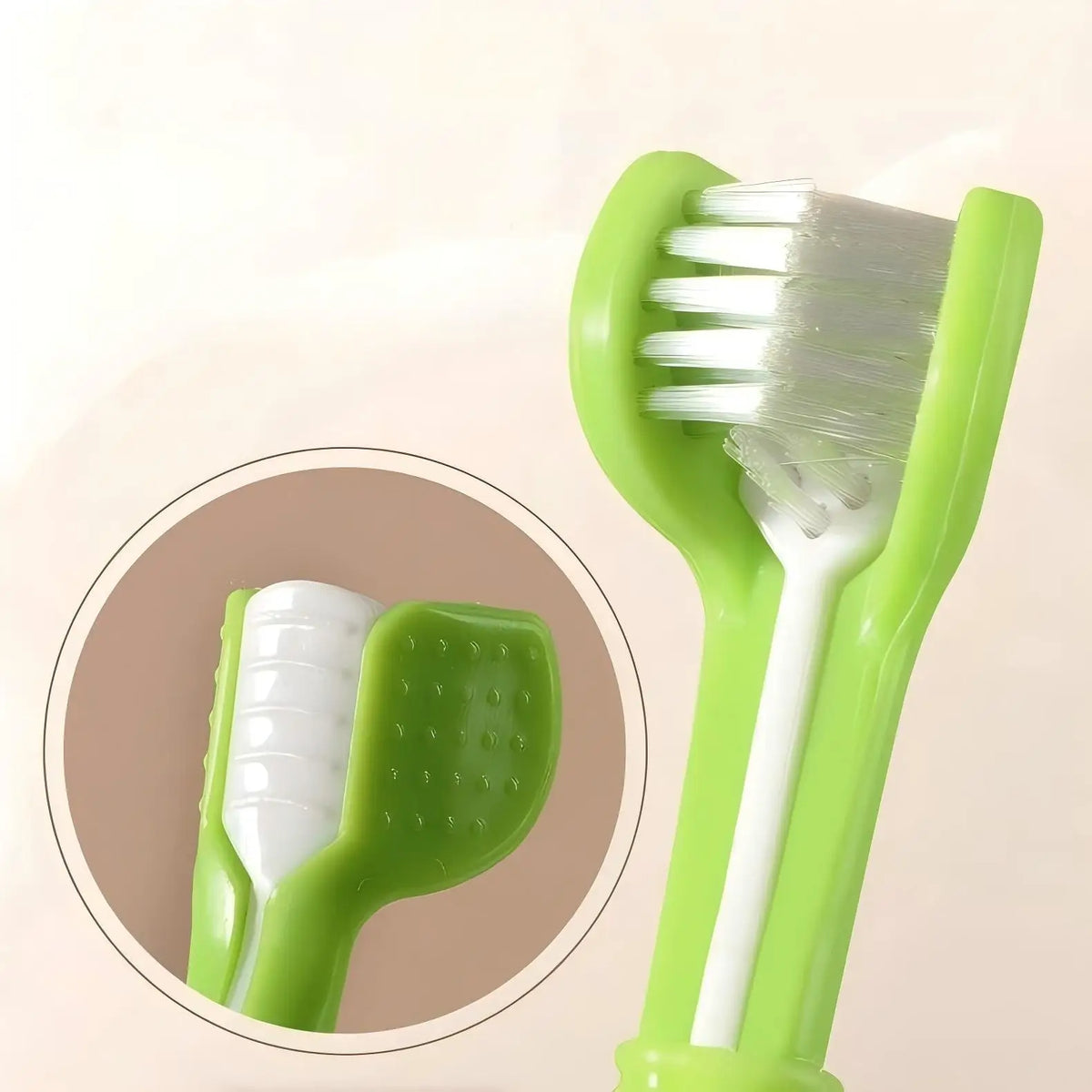 Three-sided pet toothbrush for dogs and cats - image 2