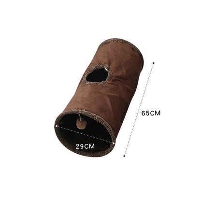 Foldable suede cat tunnel package contents