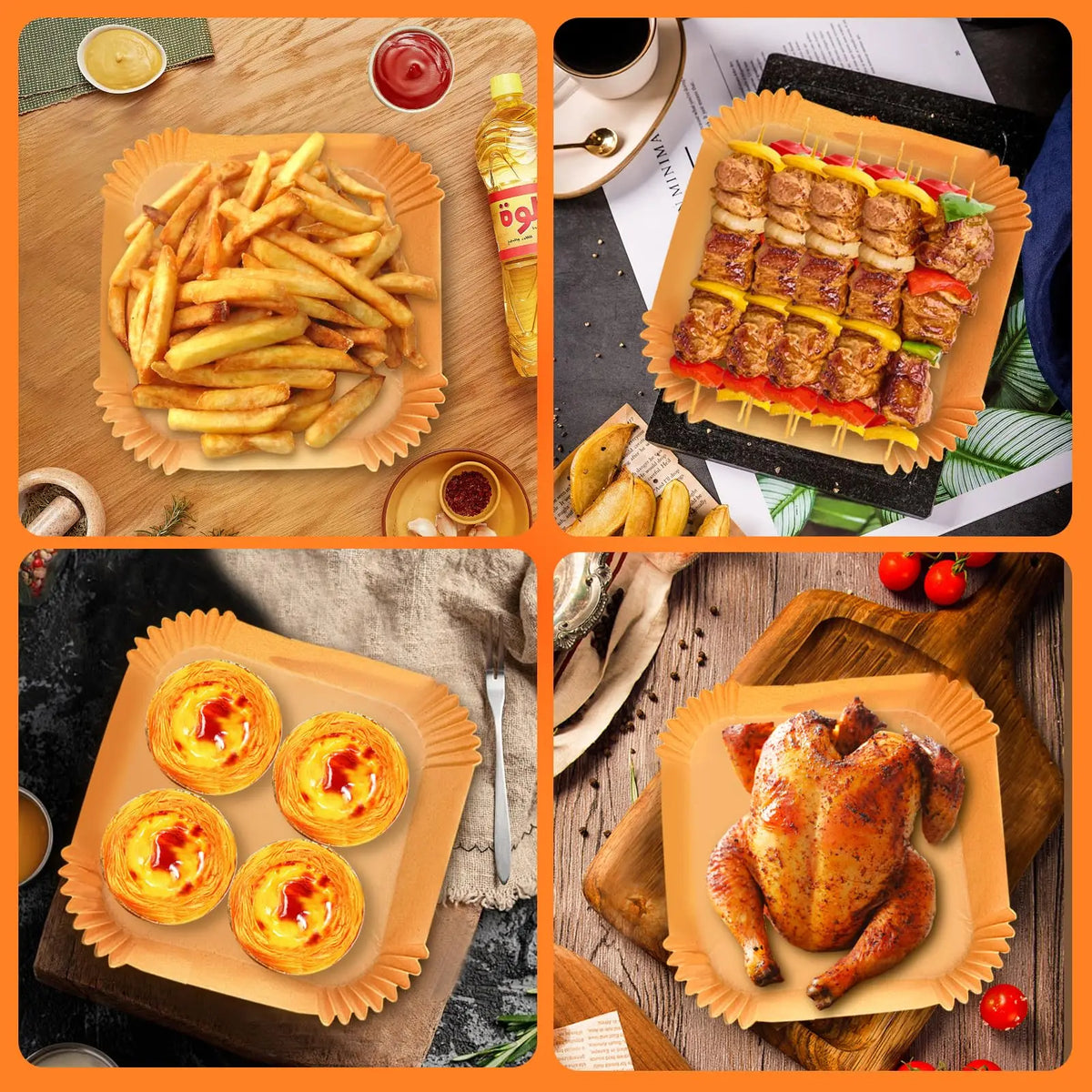 Unbleached non-stick air fryer parchment paper
