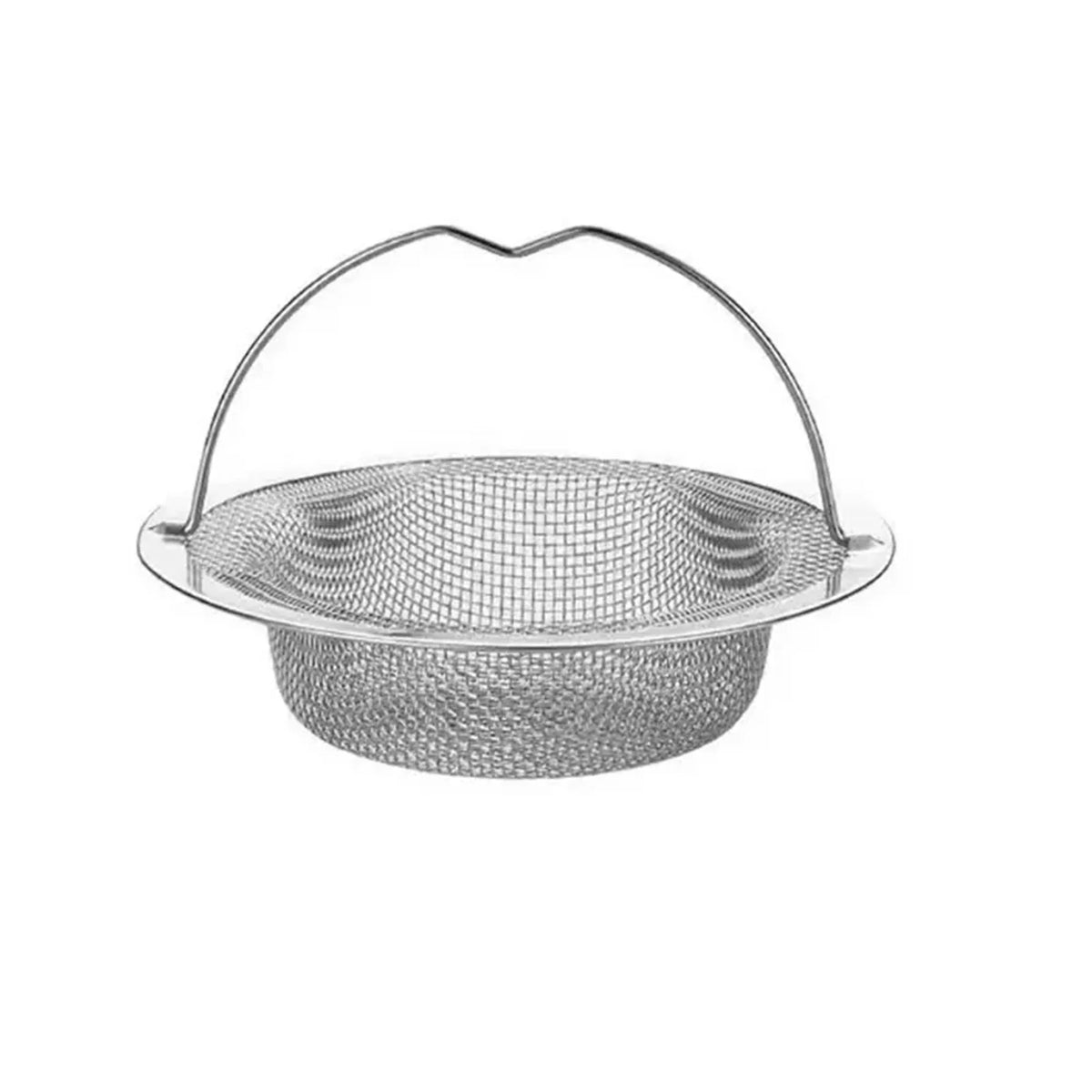 Silver kitchen sink drain strainer