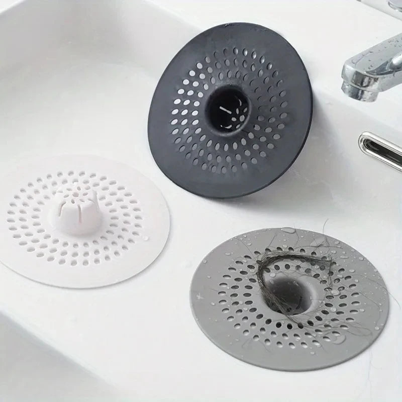 Silicone drain strainer hair catcher