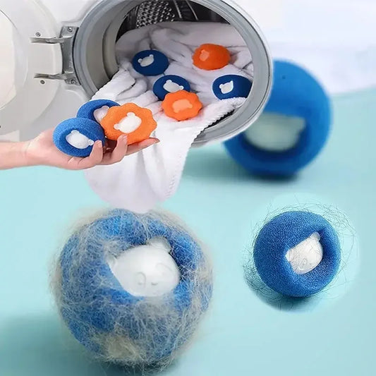Reusable laundry pet hair remover balls