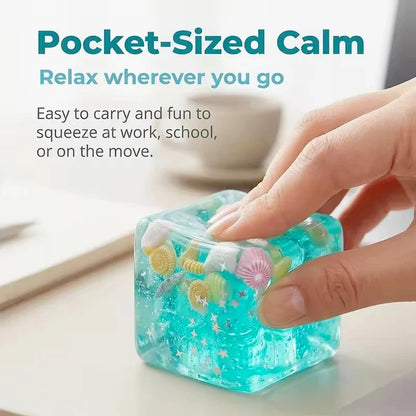 Sensory squishy cube for stress relief