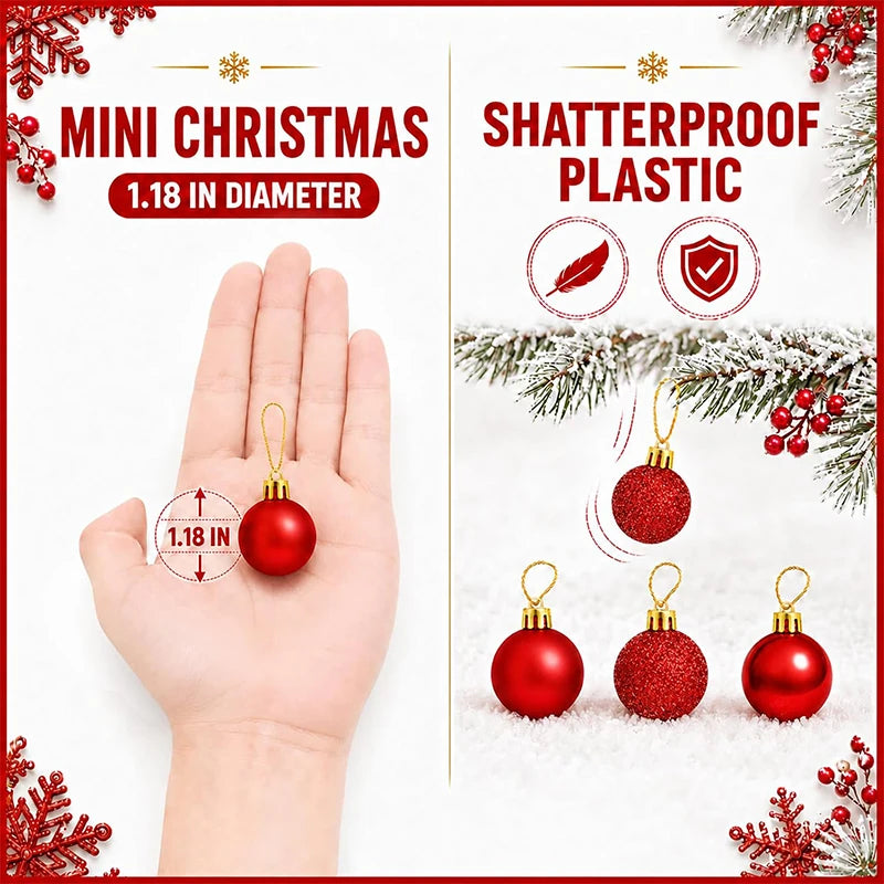 Mini Christmas ball ornaments set - image 6
