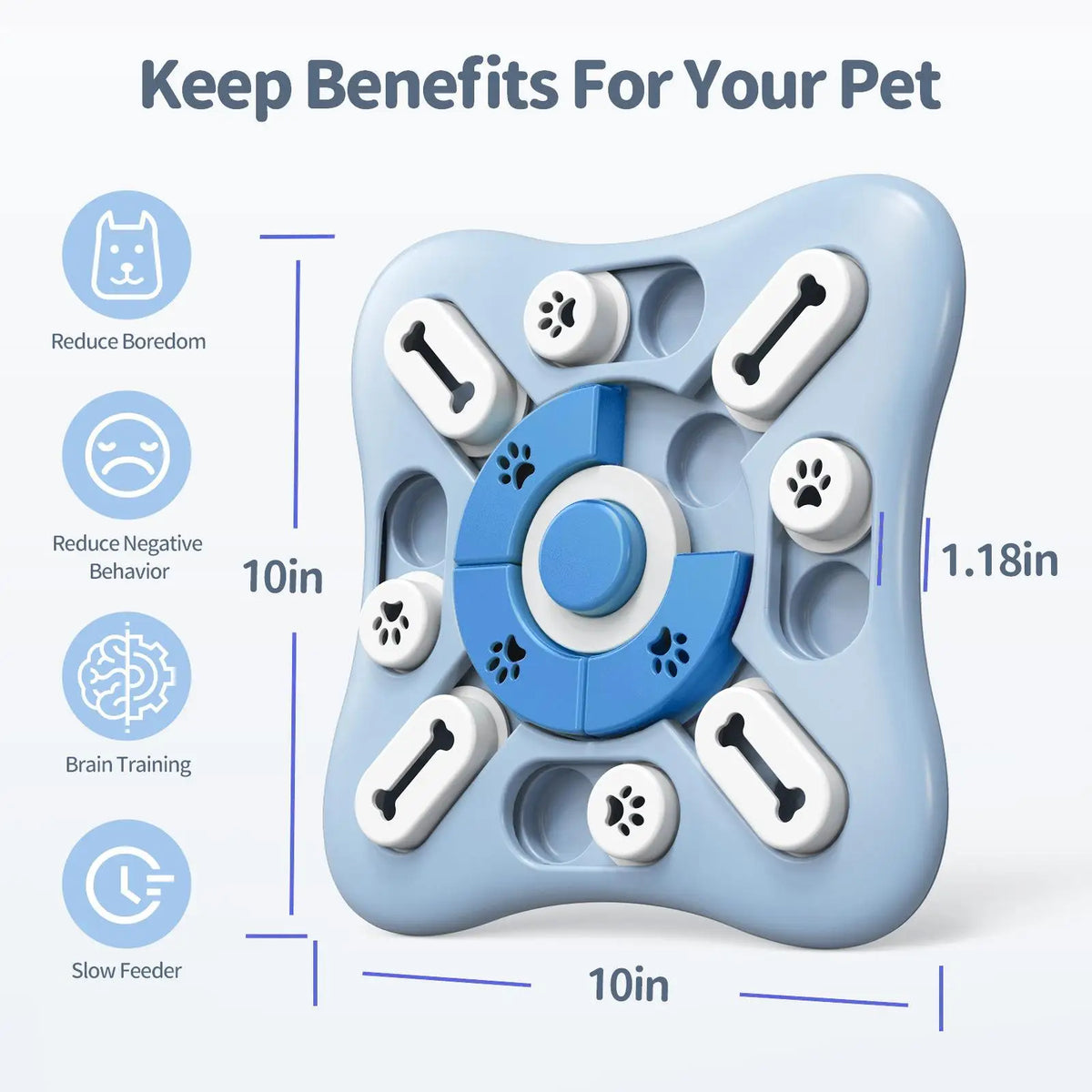 Dog puzzle toy slow feeder color options