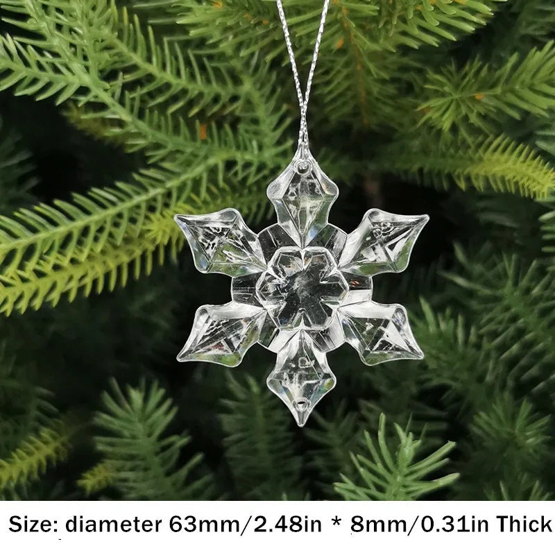 Clear acrylic snowflake Christmas ornaments - image 14