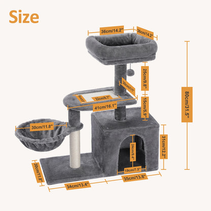 Small multi-level cat tower