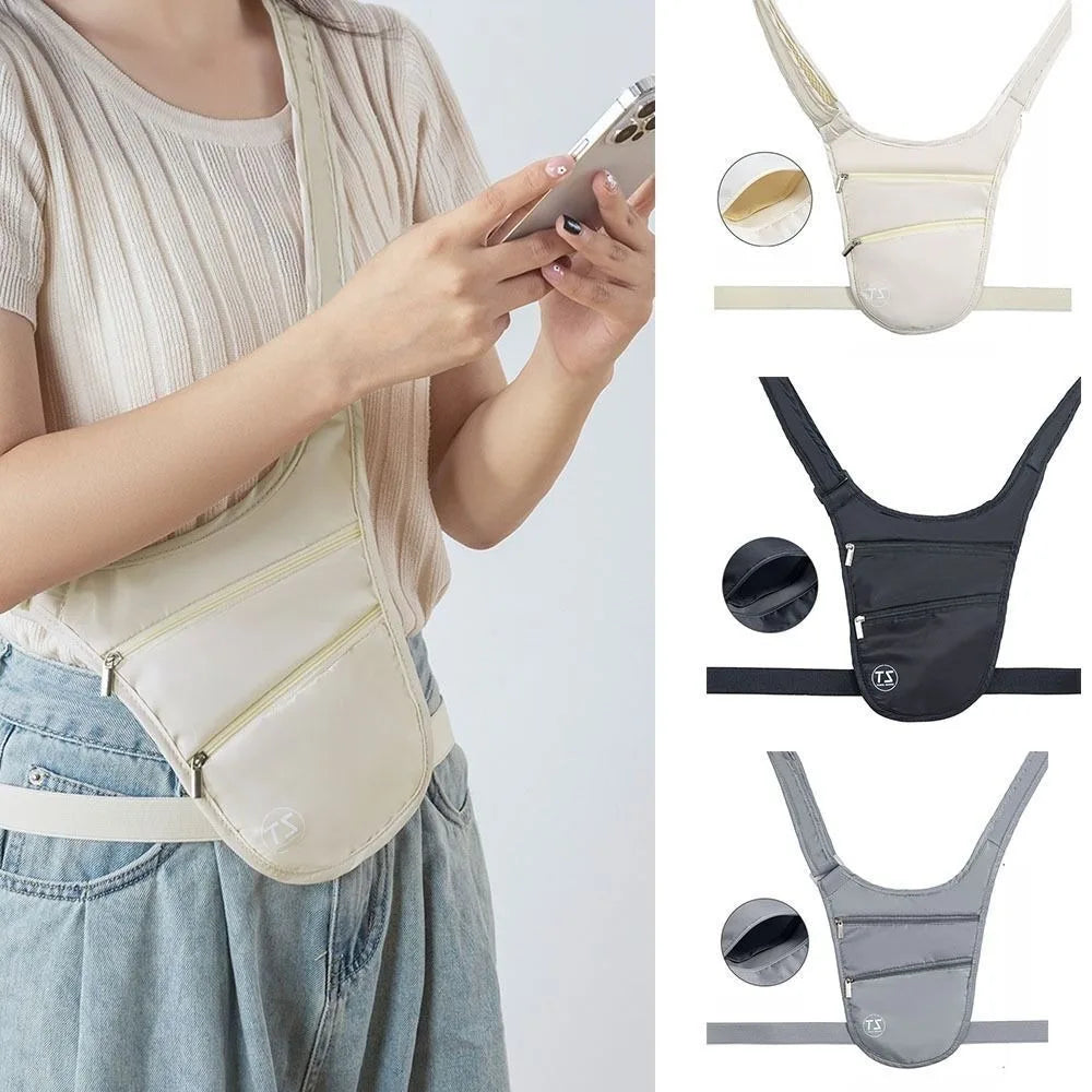 Invisible sports money belt waist bag