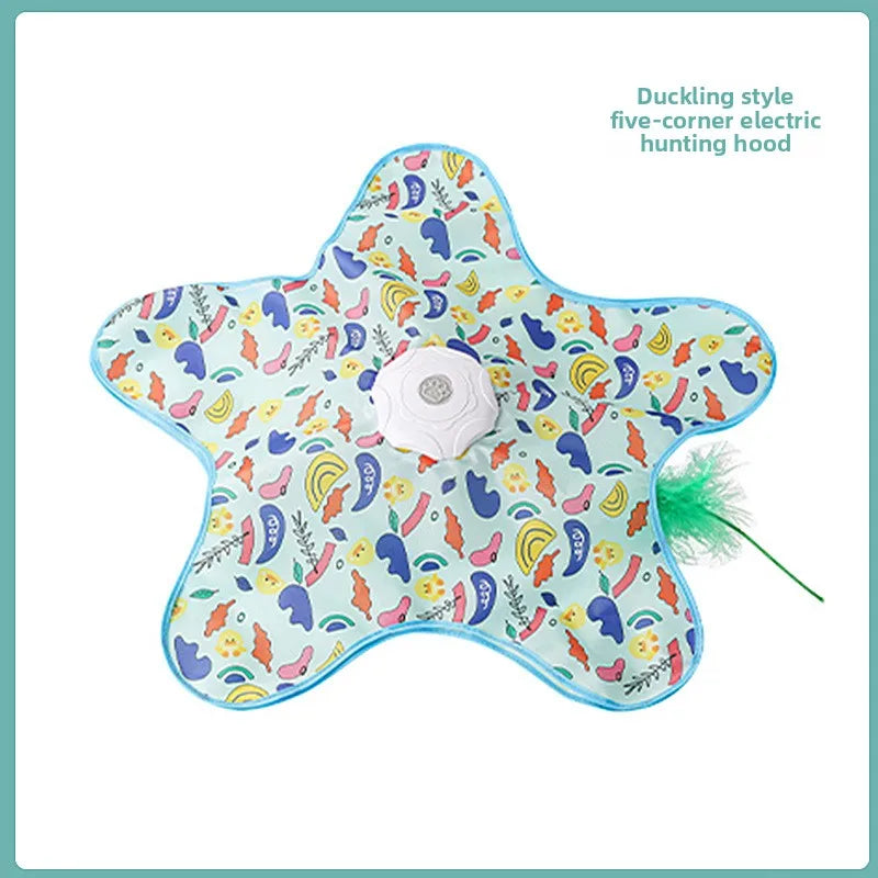 Interactive hide and seek cat toy with moving feather - image 12