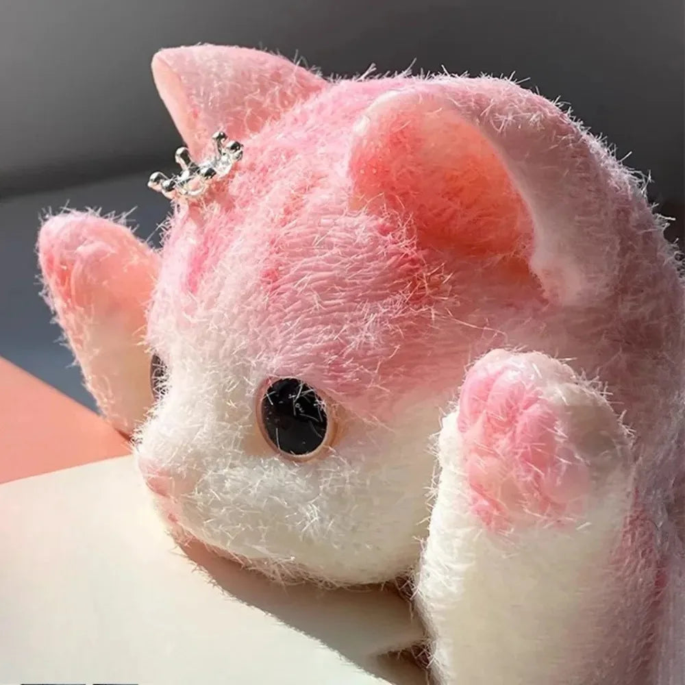 Cute 13cm cat squeeze toy with soft durable TPR material