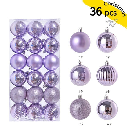 Mini Christmas Ball Ornaments 24 or 36 Pcs, Colorful Tree Decorations