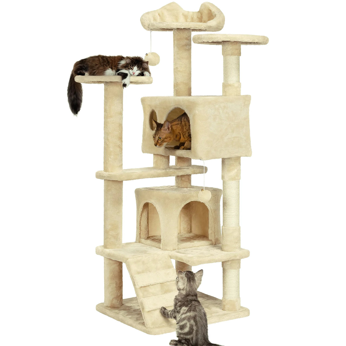 Corner cat tower furniture for living room