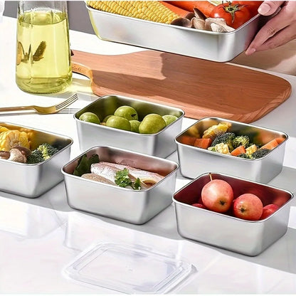 Stainless steel meal prep containers for lunch and office