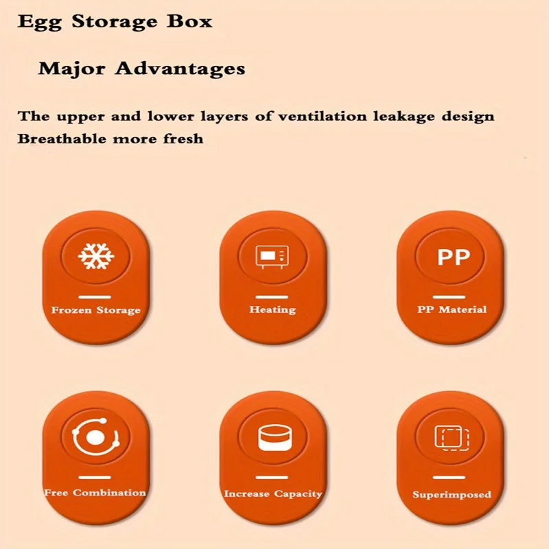 Stackable egg storage box