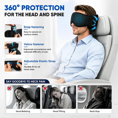 3-in-1 travel pillow with eye mask - image 4