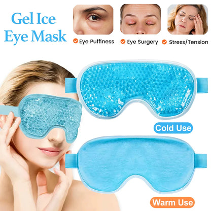 Reusable gel bead eye mask hot and cold