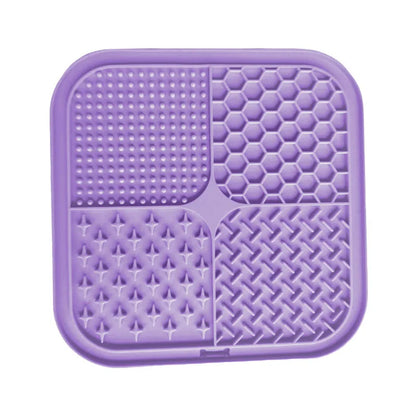 Lick mat sections for kibble, wet food and treats