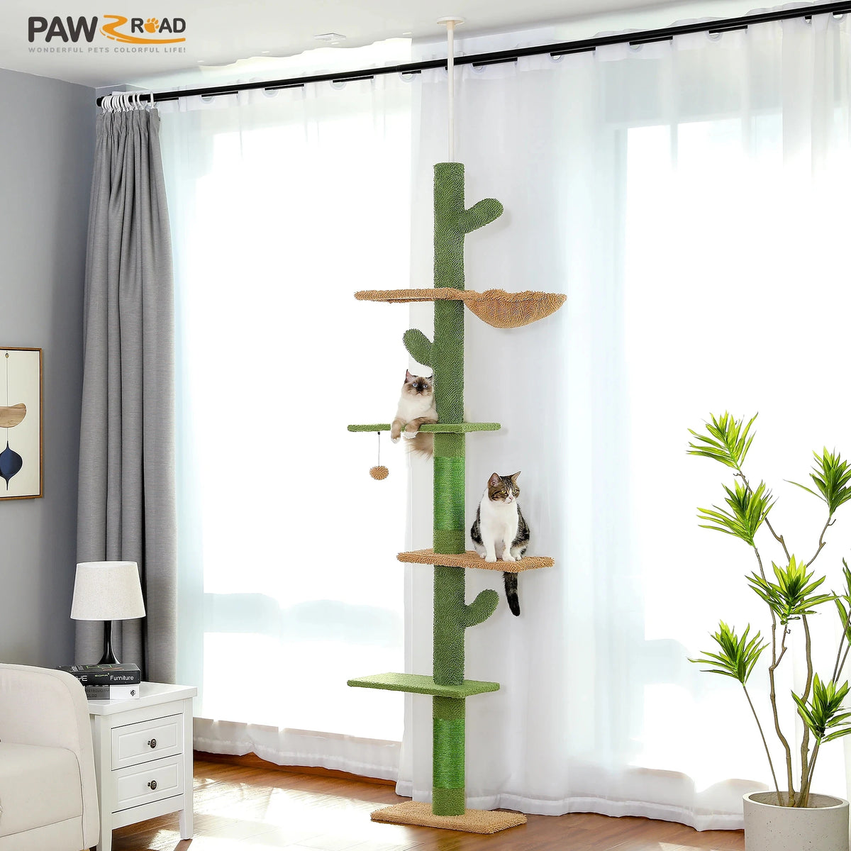 Floor to ceiling cactus cat tree