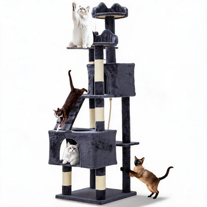 72 inch large cat tree tower assembly and size details