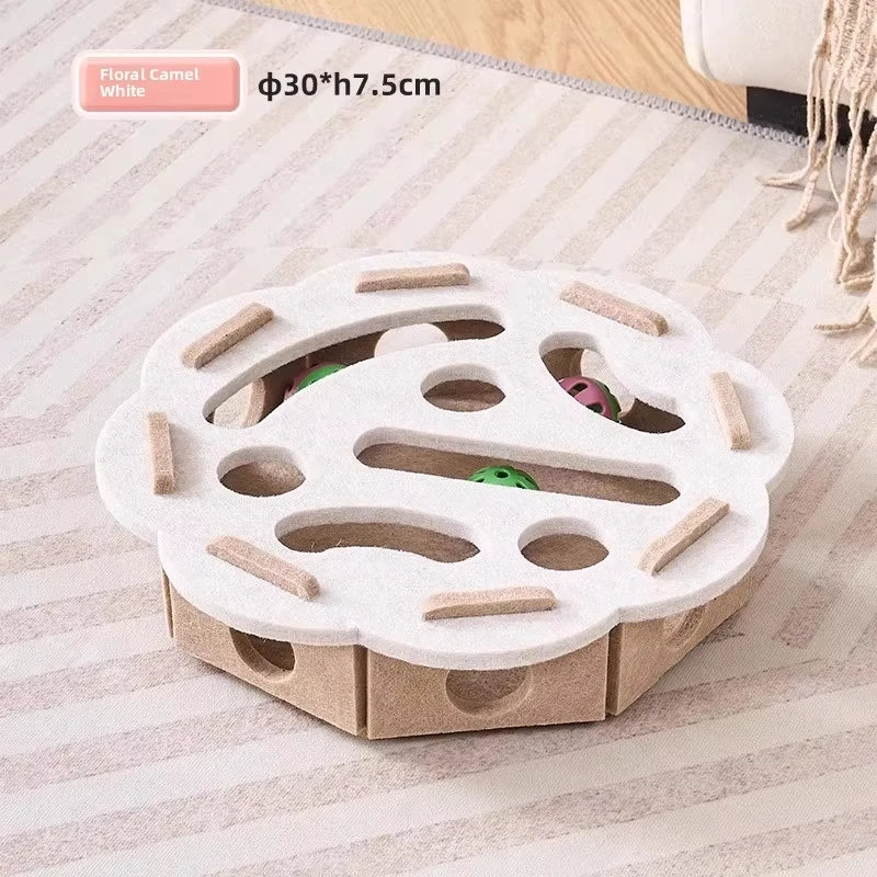 Felt cat puzzle box toy size and dimensions