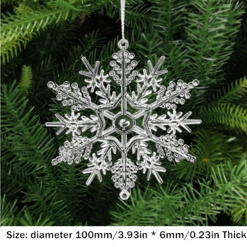 Clear acrylic snowflake Christmas ornaments - image 9