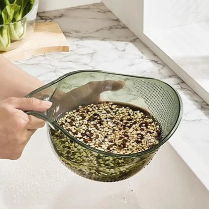 Grey rice washing bowl