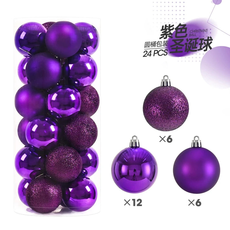 Mini Christmas Ball Ornaments 24 or 36 Pcs, Colorful Tree Decorations