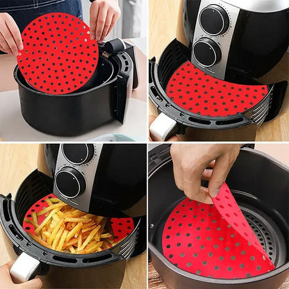 Square silicone air fryer liner 7.5 inch