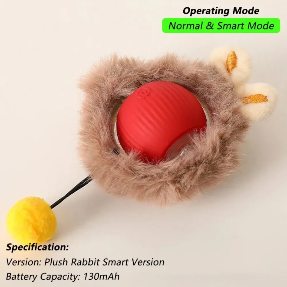 Smart rolling ball cat toy interactive play