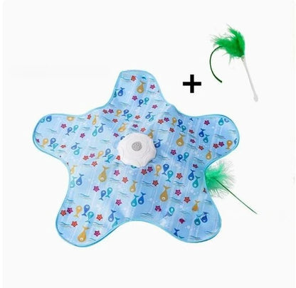 Interactive hide and seek cat toy with moving feather - image 11