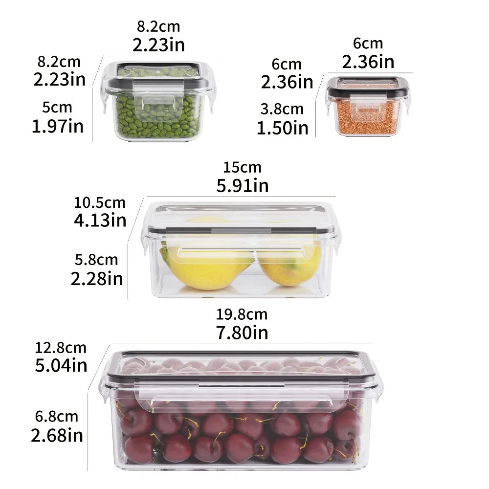 Locking lid food storage container for fruit and vegetables