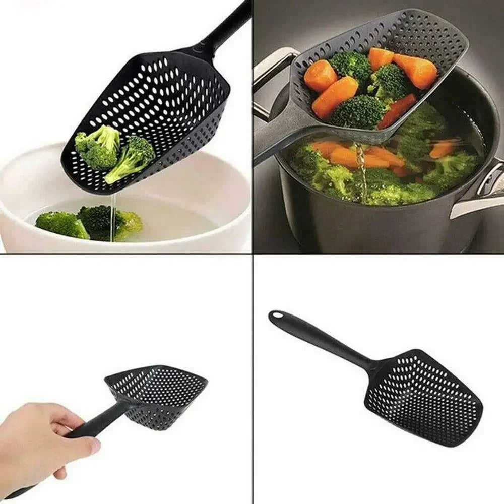 Nylon slotted skimmer spoon