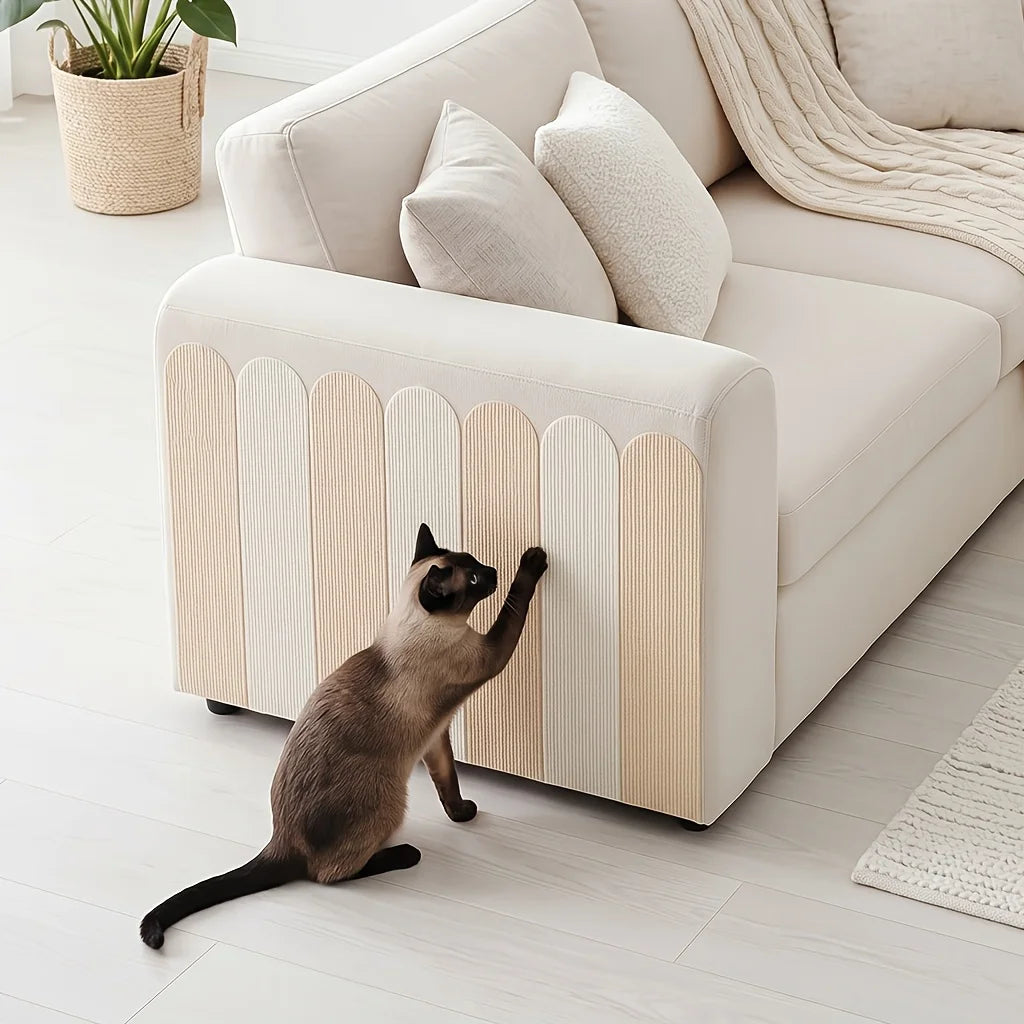 Green cat scratcher mat