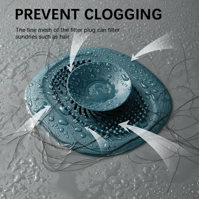 Anti-clog drain stopper and hair catcher