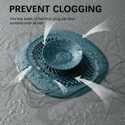 Anti-clog drain stopper and hair catcher
