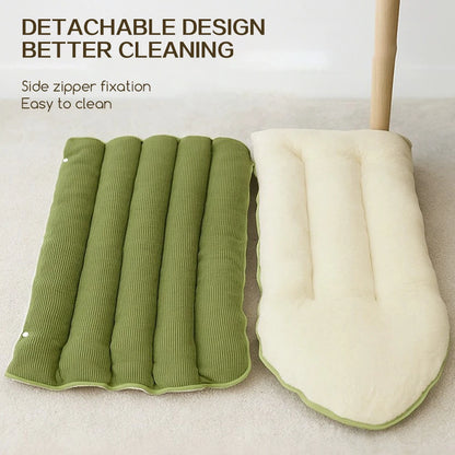 Beige plush cat cave bed