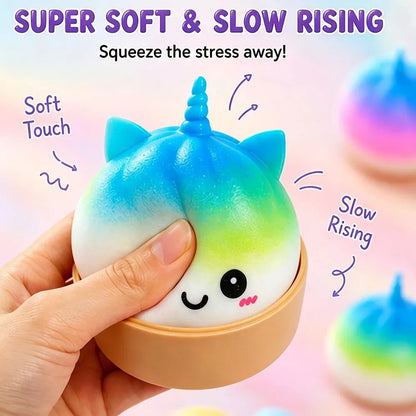 Unicorn-themed sensory fidget toy in purple