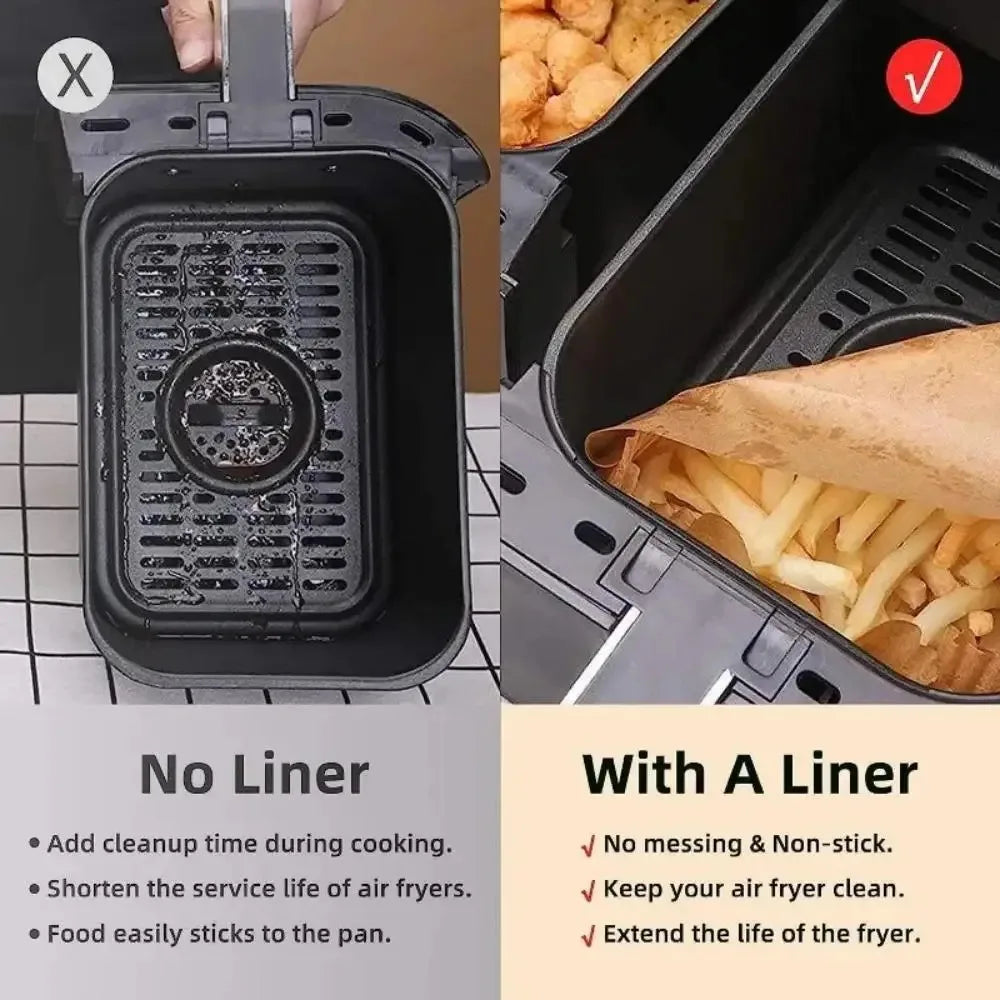 Silicone-coated paper tray for air fryer