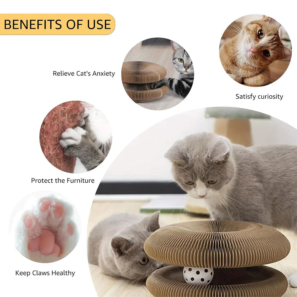 Foldable corrugated cat scratcher