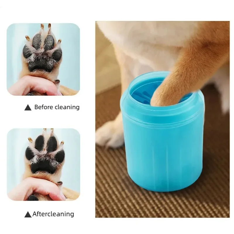 Portable dog paw cleaner cup with silicone bristles - image 3