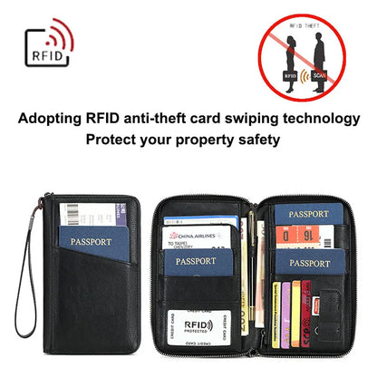 RFID blocking passport wallet in vegan leather - image 3