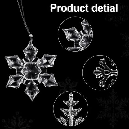 Clear acrylic snowflake Christmas ornaments - image 5