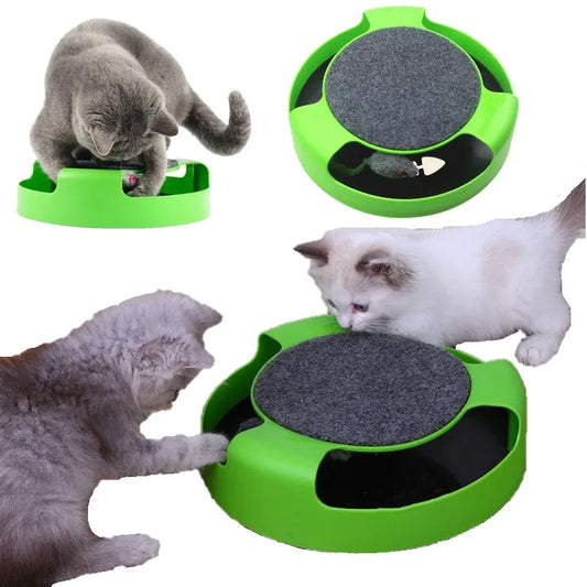 Cat turntable track toy