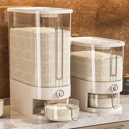 Airtight rice storage container with sealed lid for dry food